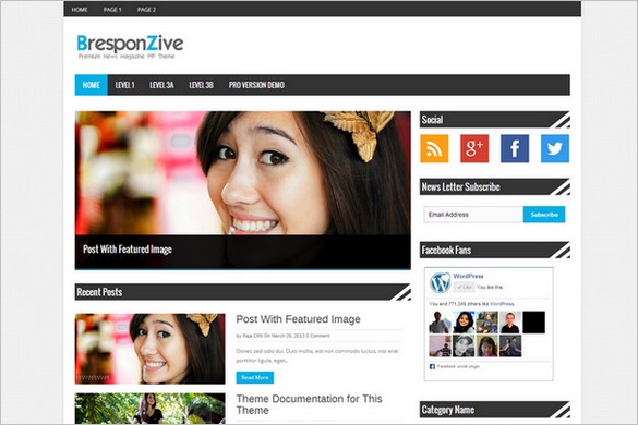 Best Magazine WordPress Themes - BresponZive