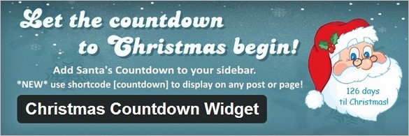 Christmas Countdown Widget WordPress Christmas Plugins to Brighten up Your Blog