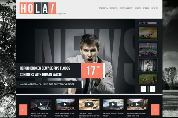 Magazine WordPress Themes - Hola