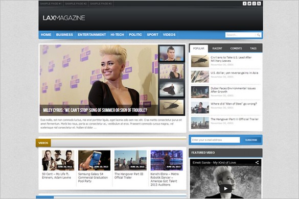 News Magazine WordPress Themes - Lax Magazine