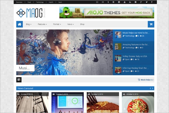 Best Magazine WordPress Themes - Maog