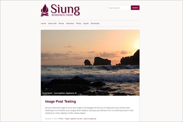 Siung Free WordPress Theme