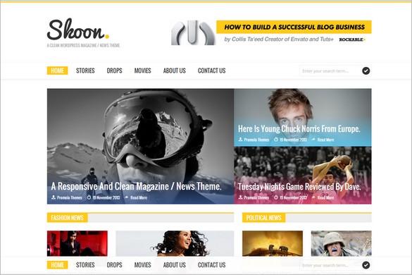 Magazine WordPress Themes - Skoon