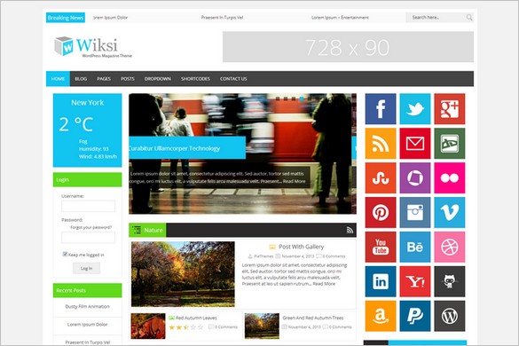 News Magazine WordPress Themes - Wiksi