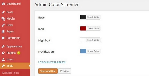 Admin Color Schemer Settings Create Your Own Custom Admin Color Schemes in WordPress