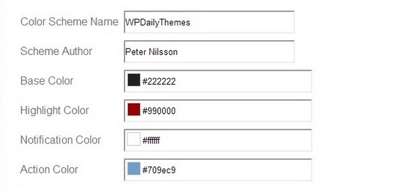 WordPress Admin Color Scheme Generator Settings Create Your Own Custom Admin Color Schemes in WordPress