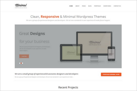 WordPress Themes with Elegant Minimalist Design 