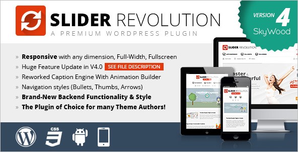 Slider Revolution WordPress Plugin CodeCanyon 5 Top Selling WordPress Plugin
