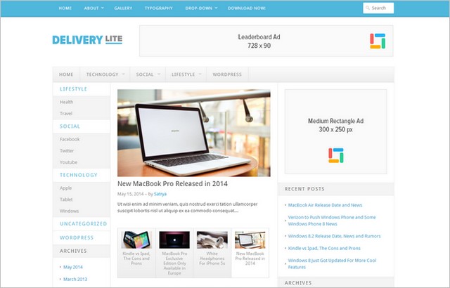 Delivery Lite - A Free WordPress Theme from Theme Junkie