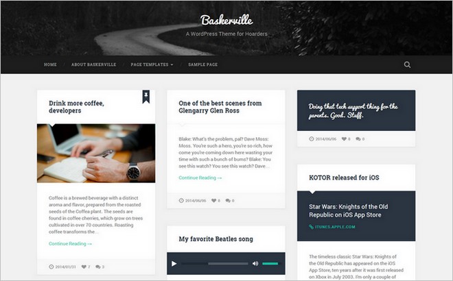 Baskerville - A Free Masonry WordPress Theme