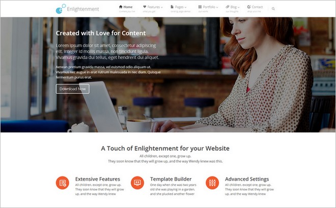 Enlightenment - A Free Flexible and Multipurpose WordPress Theme