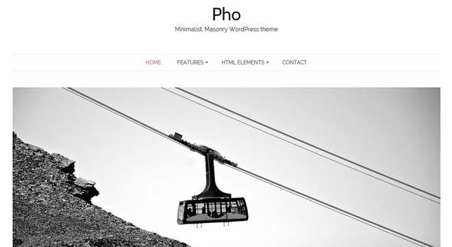 Pho - A Free Masonry WordPress Theme