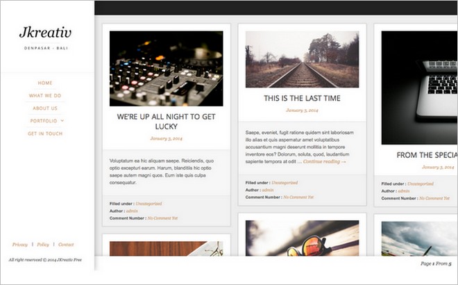 5 Free WordPress Themes With Masonry Layout