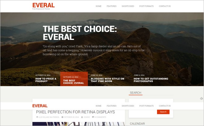 Everal - A Free Modern WordPress Theme from Cohhe Themes