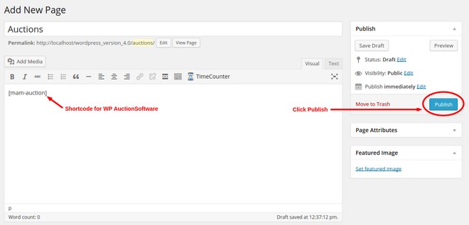 Creating the “Auctions” page How to Set up an Auction Site like eBay