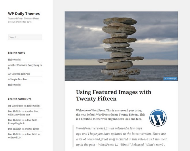 Twenty Fifteen - The New Default Theme in WordPress