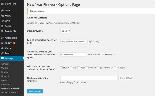 Light Up Your WordPress Website With The New Year Firework Free WordPress Plugin 