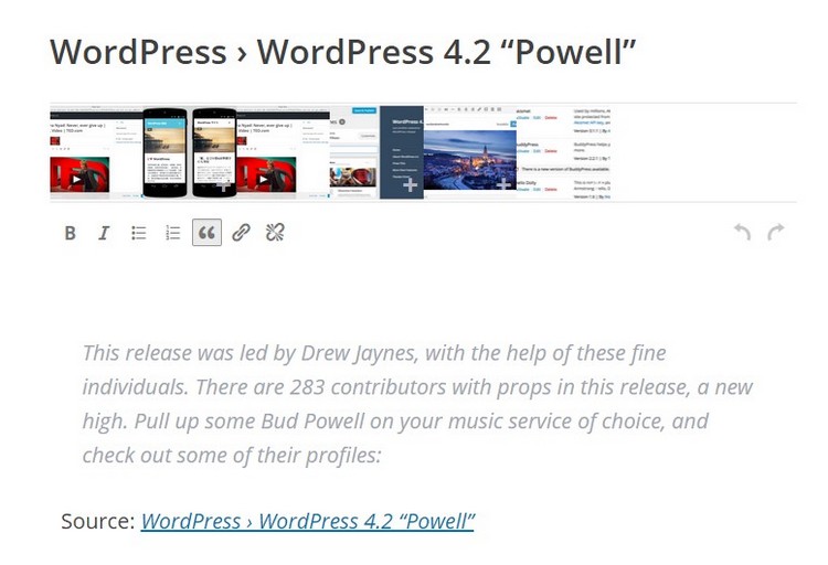 WordPress 4.2 “Powell” Released, What’s new?