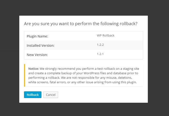 How to Roll Back WordPress Themes and Plugins with WP Rollback