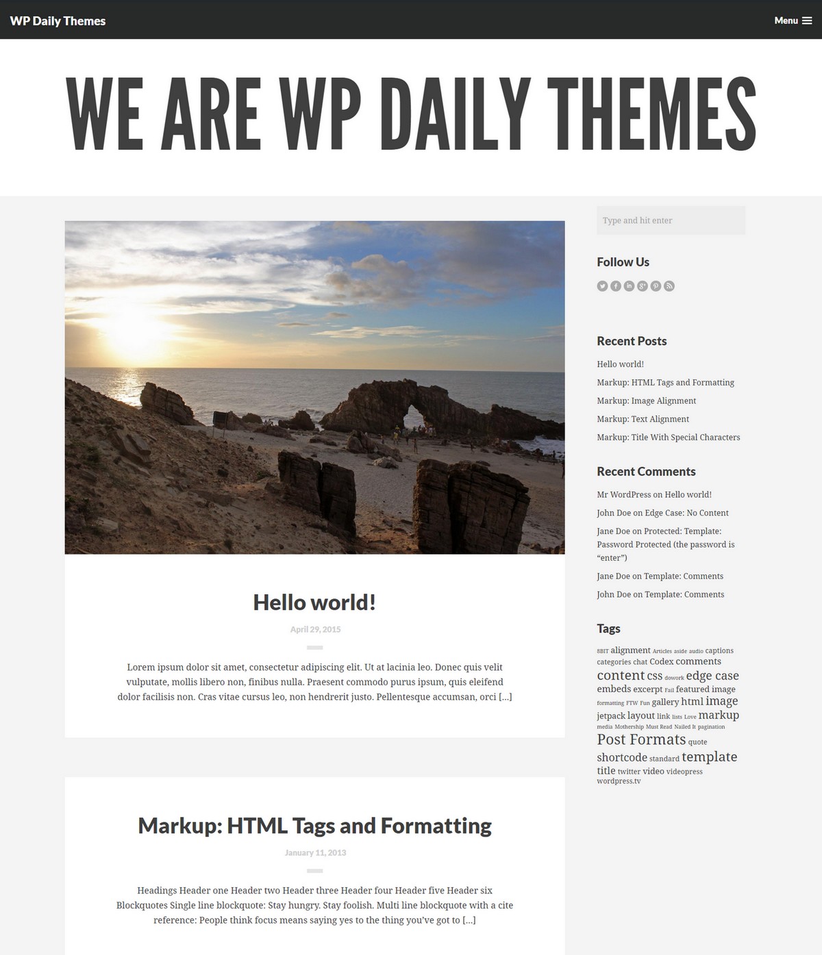 Wharton-WP Daily Themes