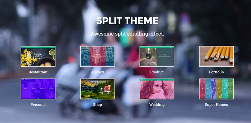 Split - A WordPress Theme With Split Scrolling Effects from Themify