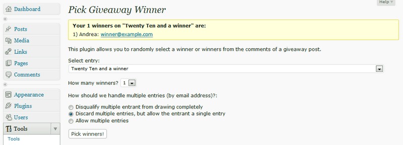 Hosting a Giveaway Using Your WordPress Website