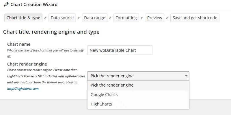 wpDataTables - Chart Creation Wizard wpDataTables: A Powerful WordPress Table and Charts Manager Plugin