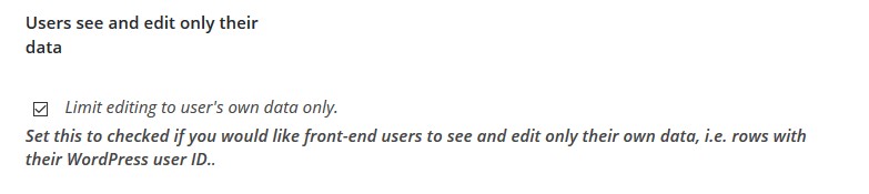 wpDataTables - Front-end Editing Restrictions wpDataTables: A Powerful WordPress Table and Charts Manager Plugin
