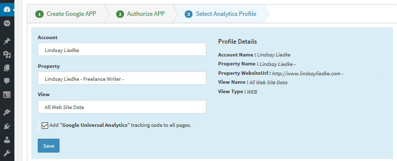 Lara, Google Analytics Dashboard Widget - GA Account Profile Google Analytics in Your WordPress Dashboard: A Metrics Plugin to Consider