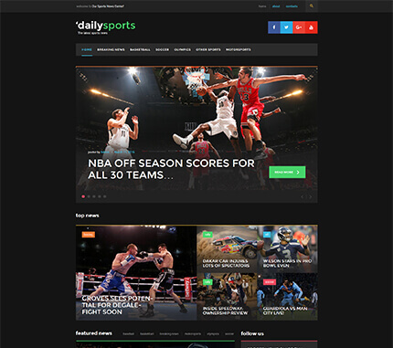 Sports News WordPress Theme