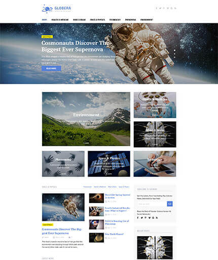 Science Magazine WordPress Theme