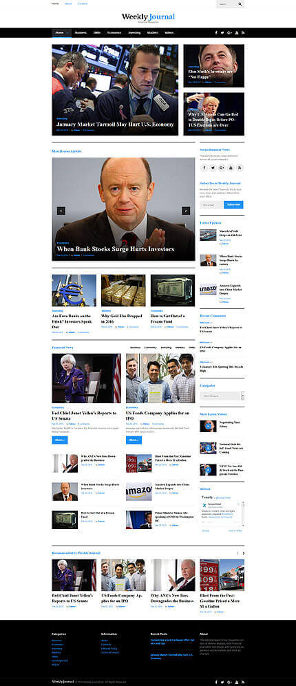 Financial Advisor Magazine WordPress Theme