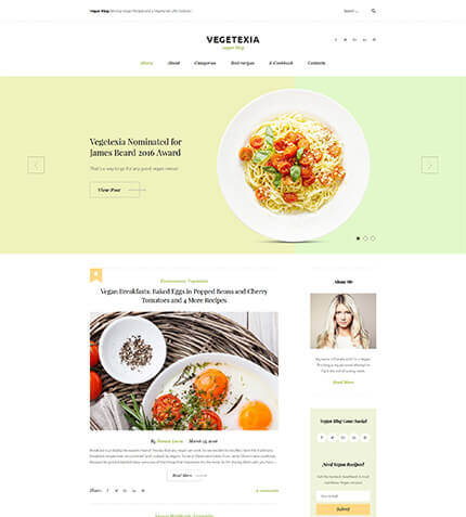 Vegetarian Meals WordPress Theme