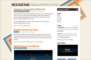 Rockstar is a free WordPress Theme by Woo Themes