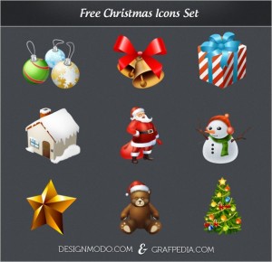 A Wonderful Free Christmas Icons Set