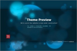 My blue construction is a free Coming Soon WordPress Theme