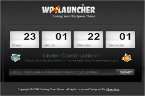 WpLauncher is a free Coming Soon WordPress Theme