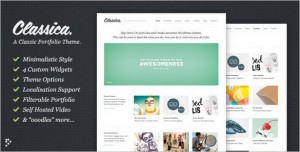 Classica: Minimalistic WordPress Portfolio Theme