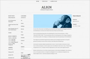 Align is a free WordPress Theme by 90Four