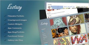 Ecstasy is a creative portfolio WordPress Theme