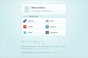 MiniCard vCard is a free WordPress Theme