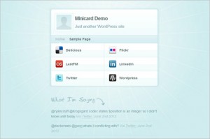 MiniCard vCard is a free WordPress Theme