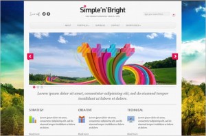 Simple’n'Bright is a free Portfolio WordPress Theme by Site5