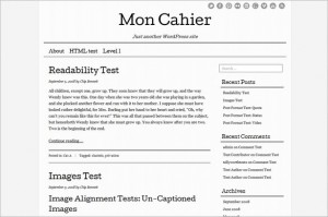 Mon Cahier is a free WordPress Theme