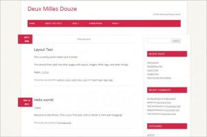 Deux Milles Douze is a free WordPress Theme