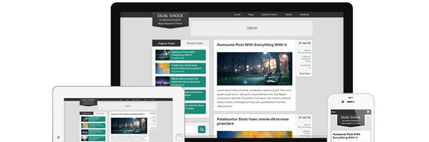 DualShock Free Dual Purpose WordPress Theme