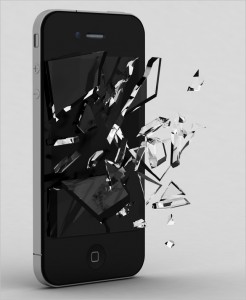 Smartphone with Broken Glass