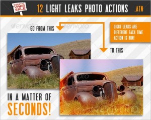 Vintage Light Leaks Photo Actions