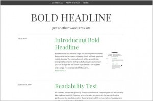 New Free WordPress Themes - Bold Headline