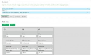Price Table - A Free HTML & CSS3 WordPress Drag and Drop Price Table Plugin